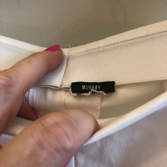 Lafayette 148 Murray Pants Cropped Stretch White XS - Picture 4 of 7